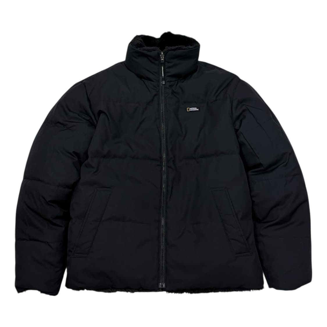 내셔널지오그래픽 슬로스 페이크퍼 리버서블 숏 다운 양면 패딩 자켓 블랙 상품이미지3