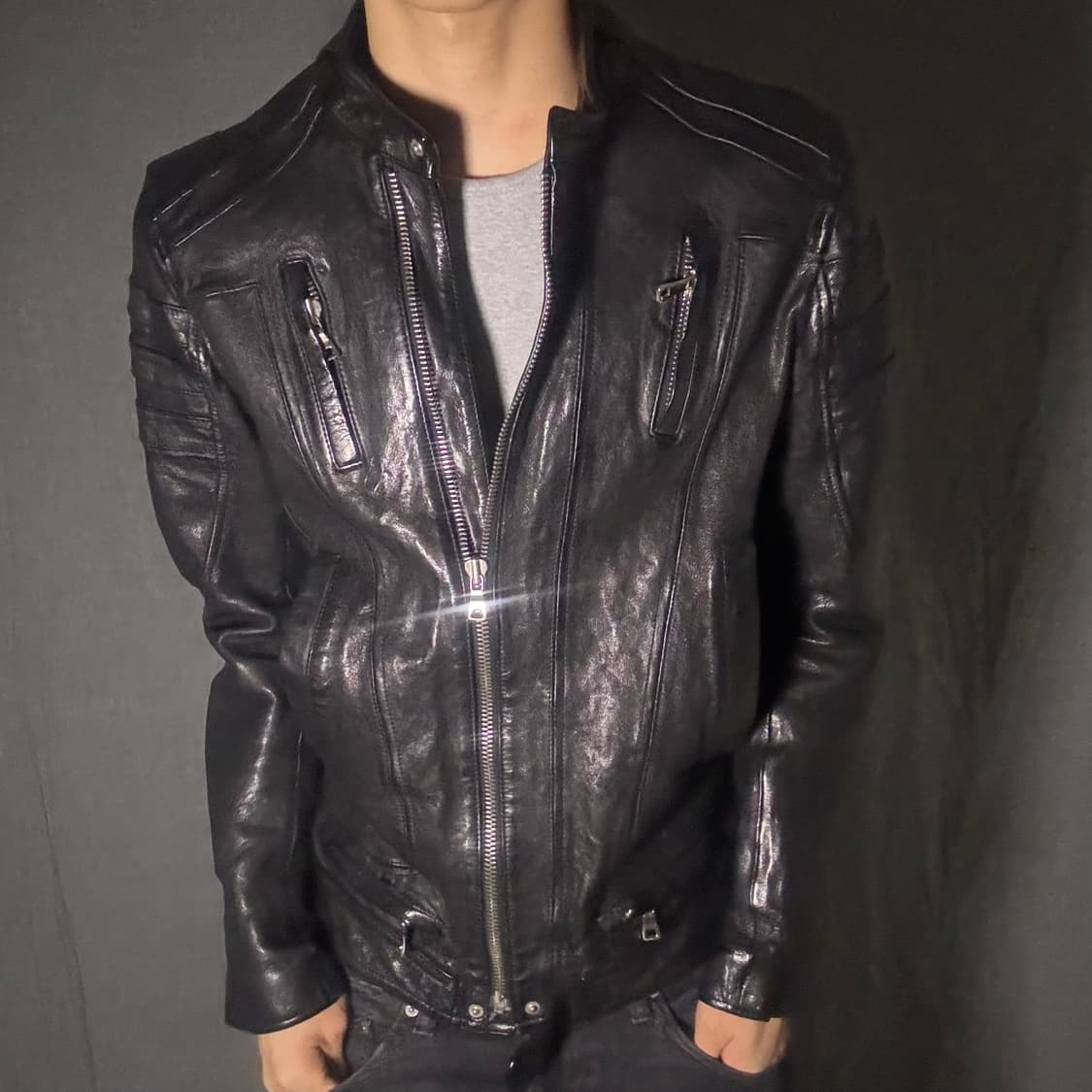 ltaly lamb skin leather jacket 상품이미지5