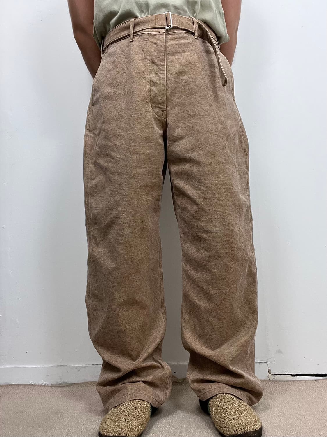 24FW AURALEE 오라리 스트레이트 스트랩 팬츠 상품이미지2