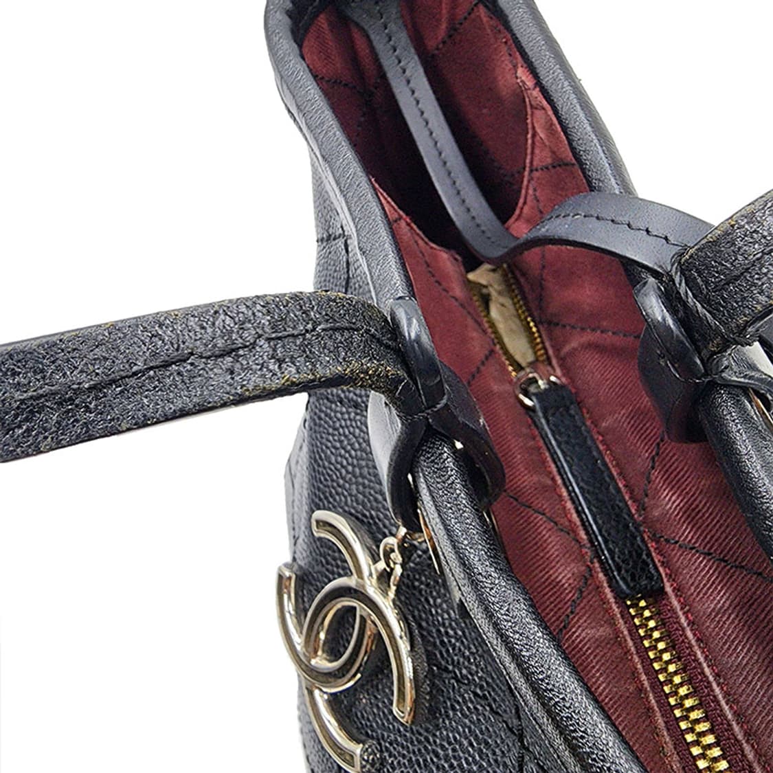 샤넬 블랙 캐비어 쇼퍼백 #19 상품이미지4