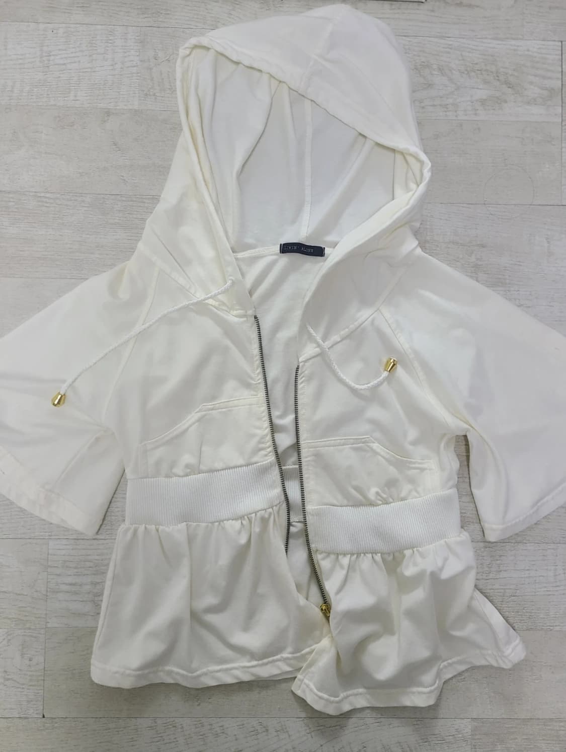 여름 반팔 크롭 후드티 상품이미지2