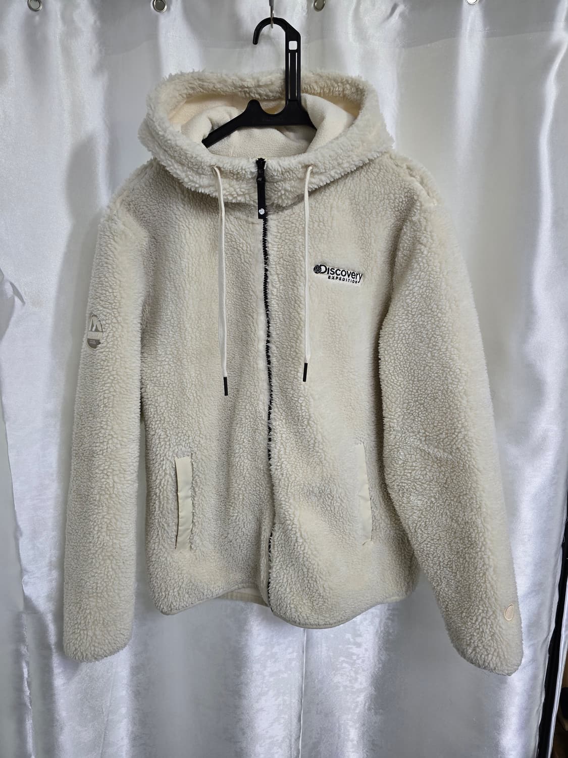 디스커버리 아이보리 후리스 후드집업 (1552) 상품이미지1