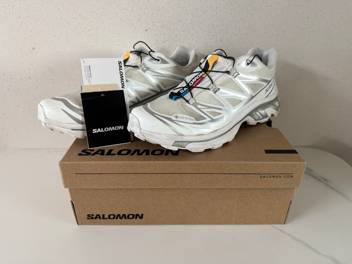살로몬 XT-6 고어텍스 화이트 실버 스니커즈 운동화 상품이미지3