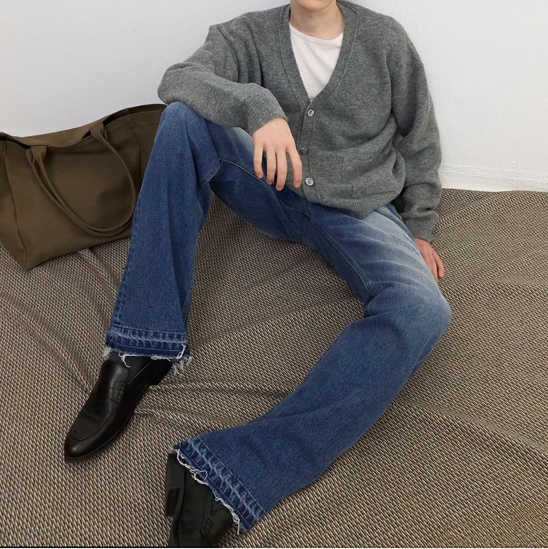 (구매)Frage 플레어 데미지 데님 팬츠 M 상품이미지2