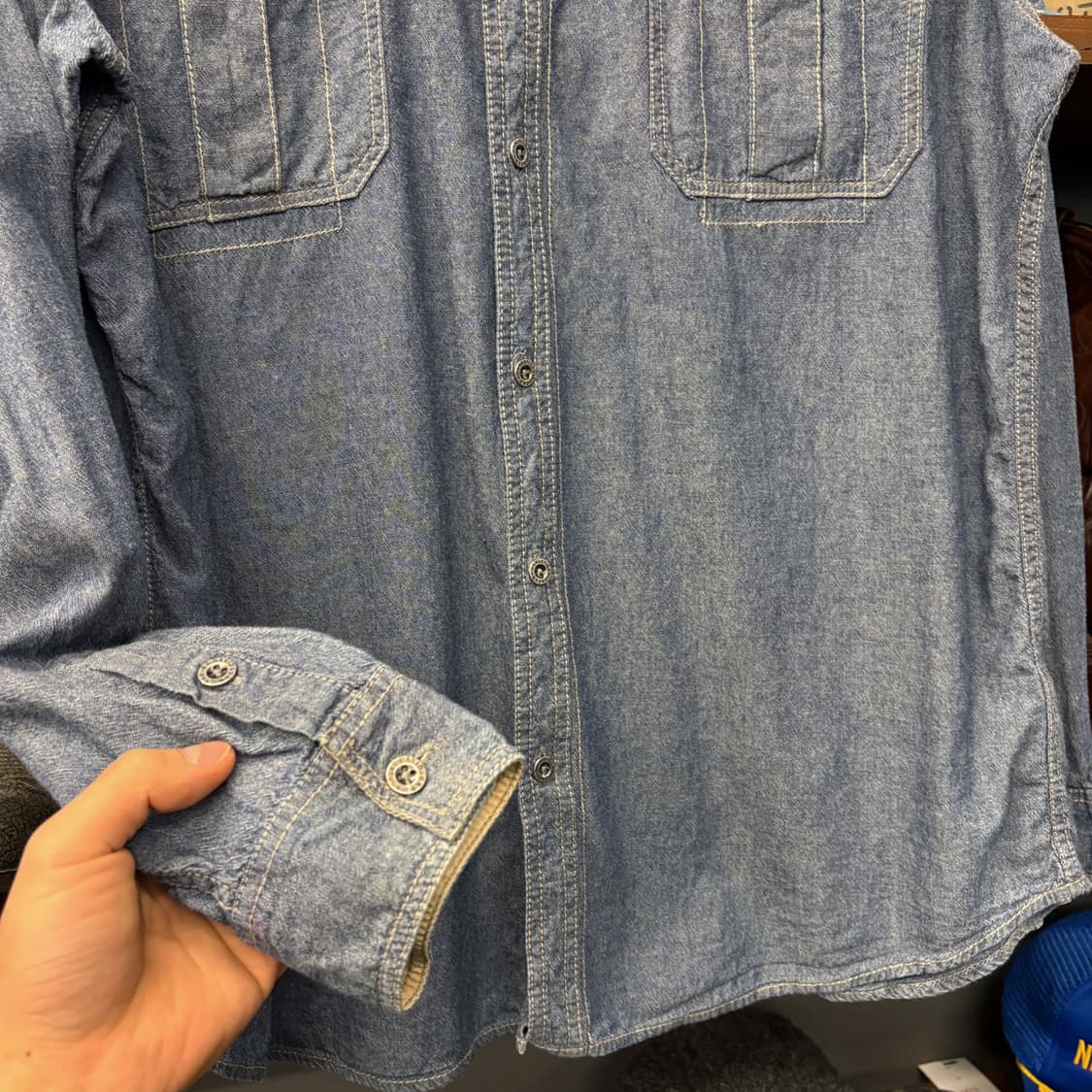 10s 할리데이비슨 HDMC 레이싱 헤리티지 #1 데님워크 셔츠 N283 상품이미지4