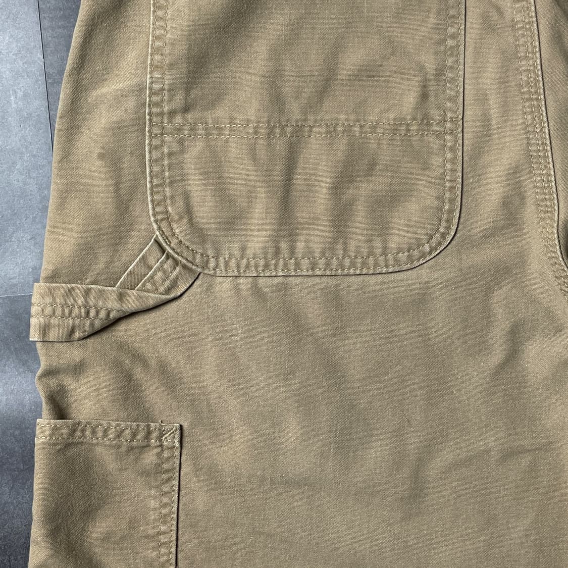 CARHARTT 칼하트 베이지 캔버스 카고 카펜터 쇼츠 A00984 상품이미지9