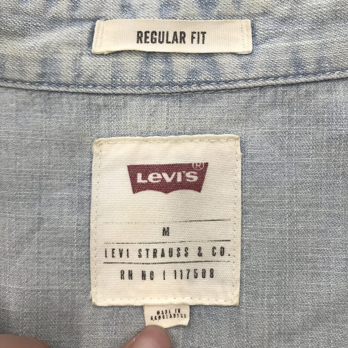 리바이스 웨스턴 워시드 데님셔츠 레귤러핏 [M] 상품이미지5