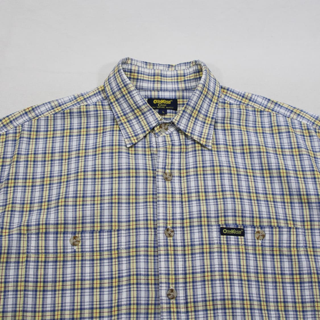 (착용컷) OSH KOSH 체크 반팔 셔츠 (남성용 100-103) 상품이미지4