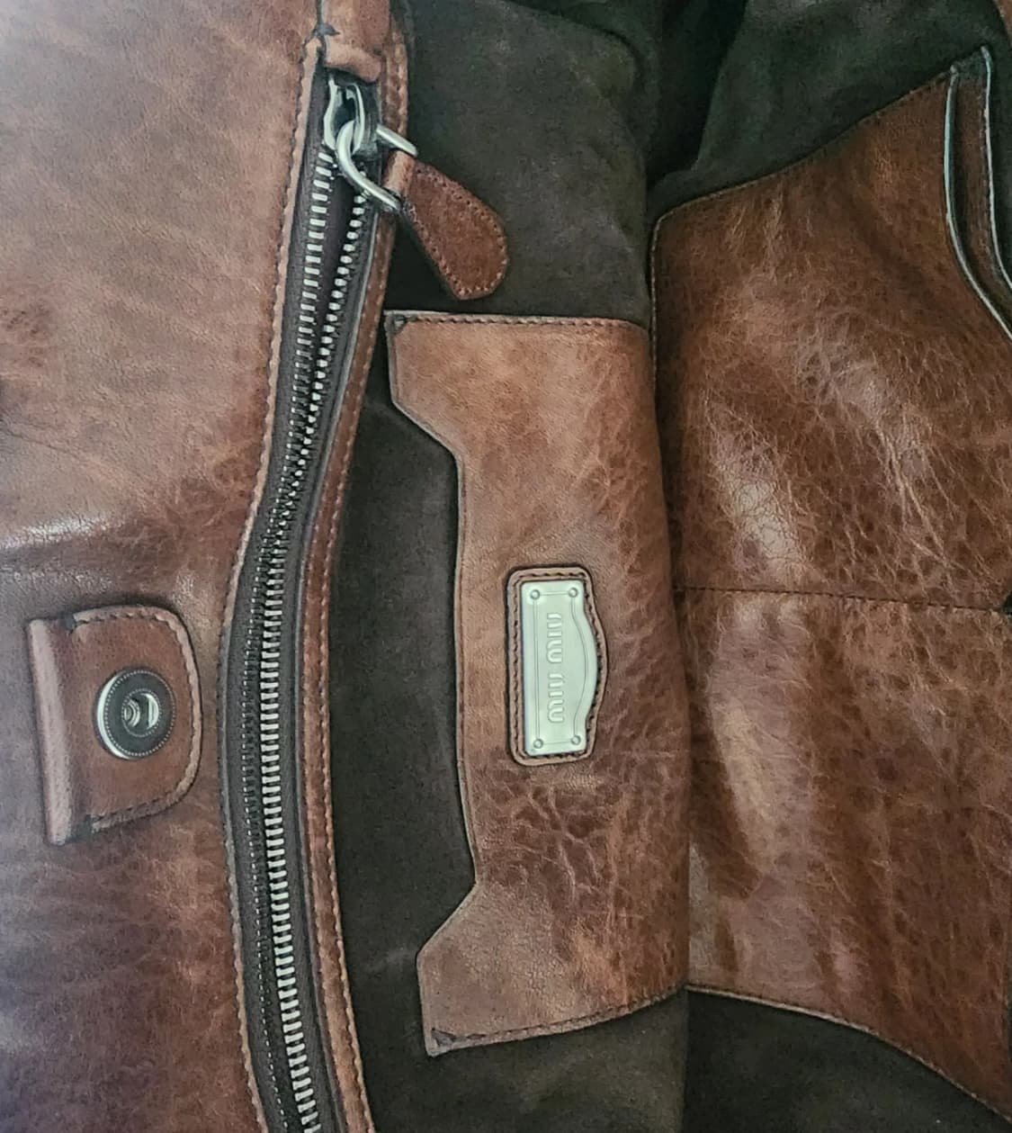 미우미우Miu Miu 브라운 비텔로 리본 사첼백 상품이미지4