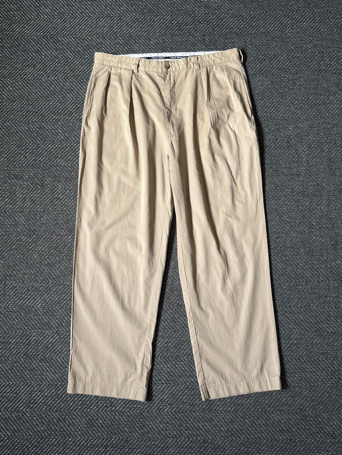 (38) 90s 폴로 랄프로렌 골프 클래식 플리츠 치노 팬츠 상품이미지1
