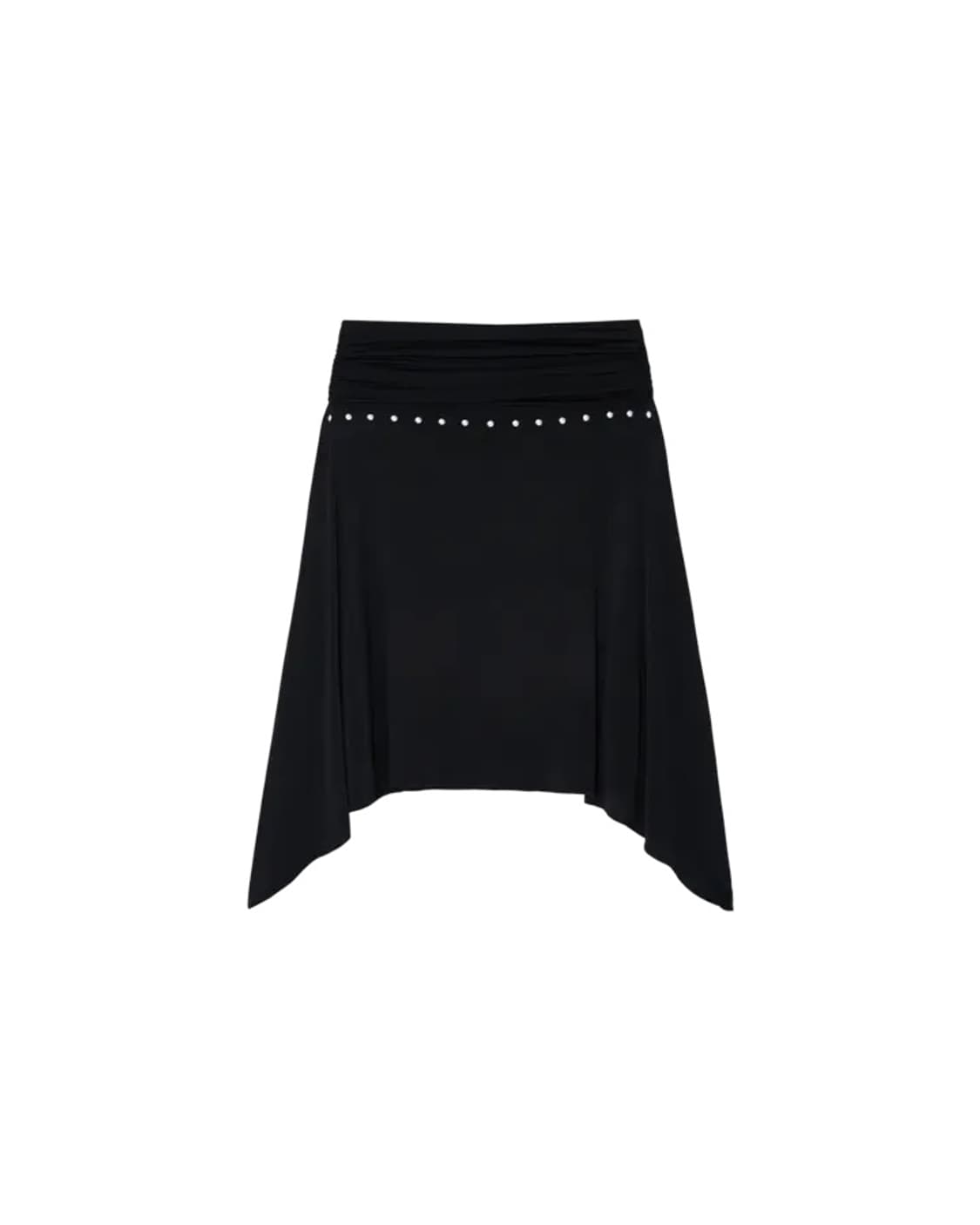 Stud Drape Flare Skirt Black 카시코 스터드 치마 상품이미지1