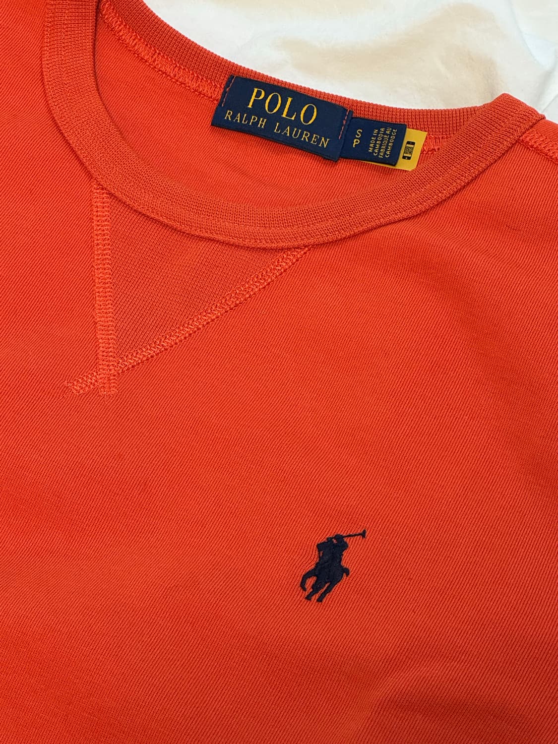 폴로 랄프로렌 오렌지 맨투맨 S (새상품) 상품이미지2