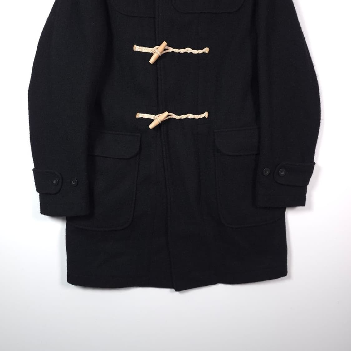 비바스튜디오 헤비 울 보아털 안감 더플코트 블랙 L 상품이미지4