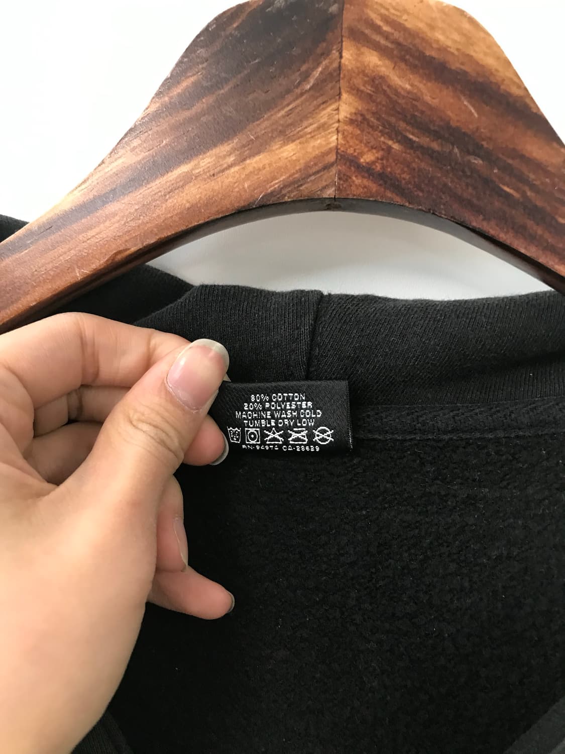 스투시 베이직 블랙 후드집업 상품이미지9