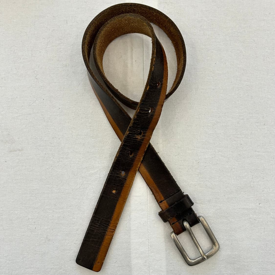 요지 야마모토 Y’s for men 투톤 레더 벨트 상품이미지1