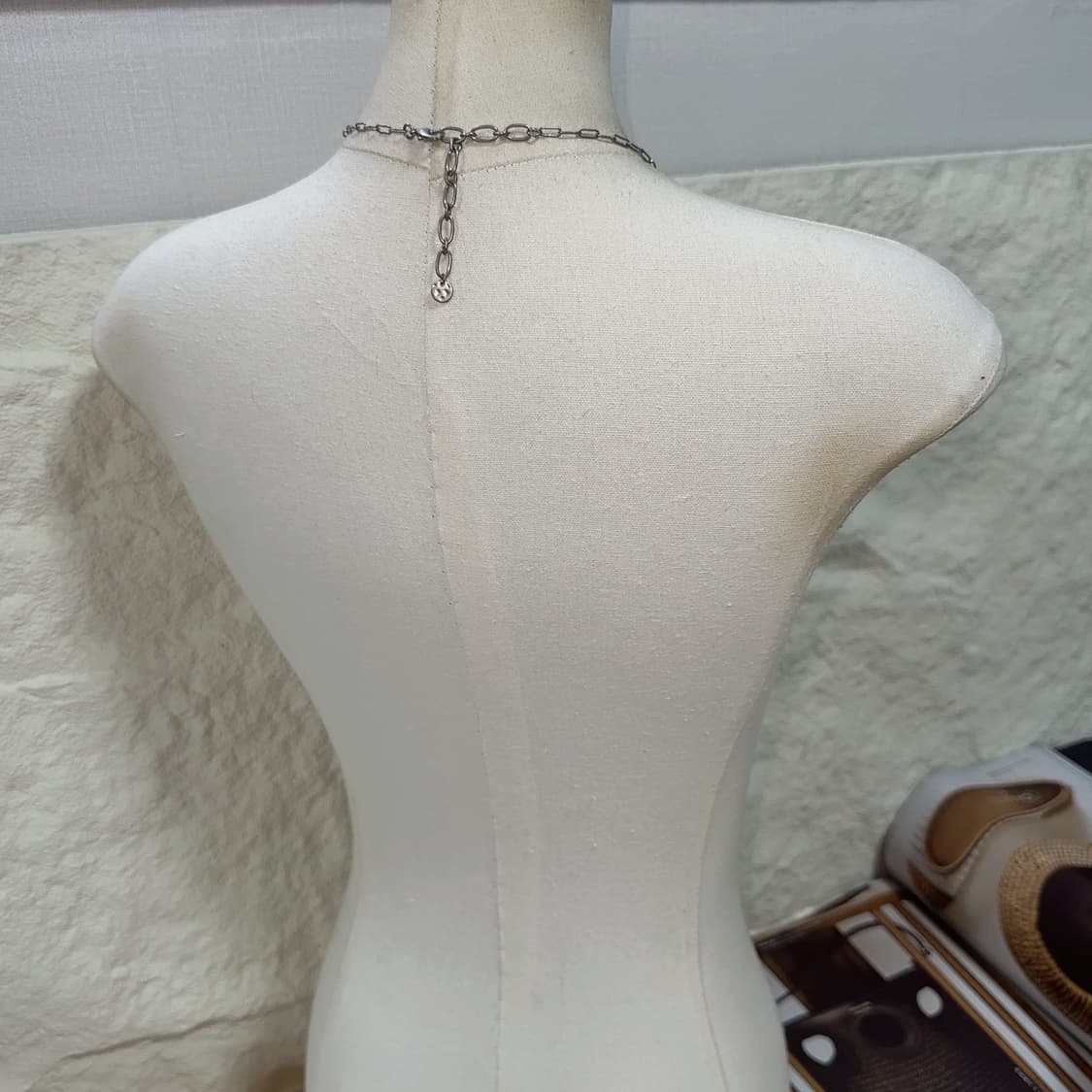 빈티지 해머링 다층 링 체인 목걸이 상품이미지3