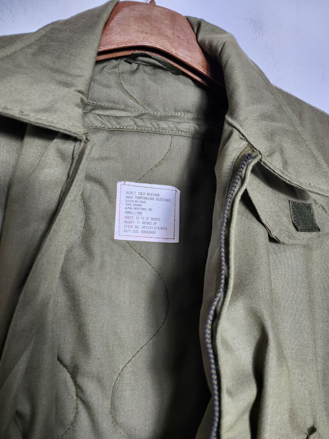 알파 인더스트리 오리지널 빈티지 CVC 탱커 자켓 상품이미지5