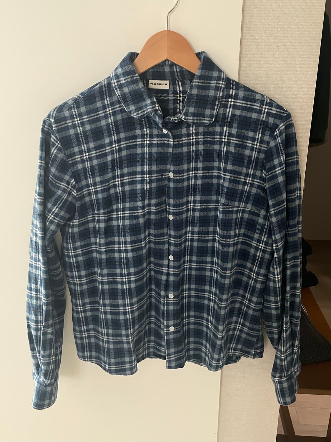 예디아카이브 플란넬 셔츠 블루 상품이미지3