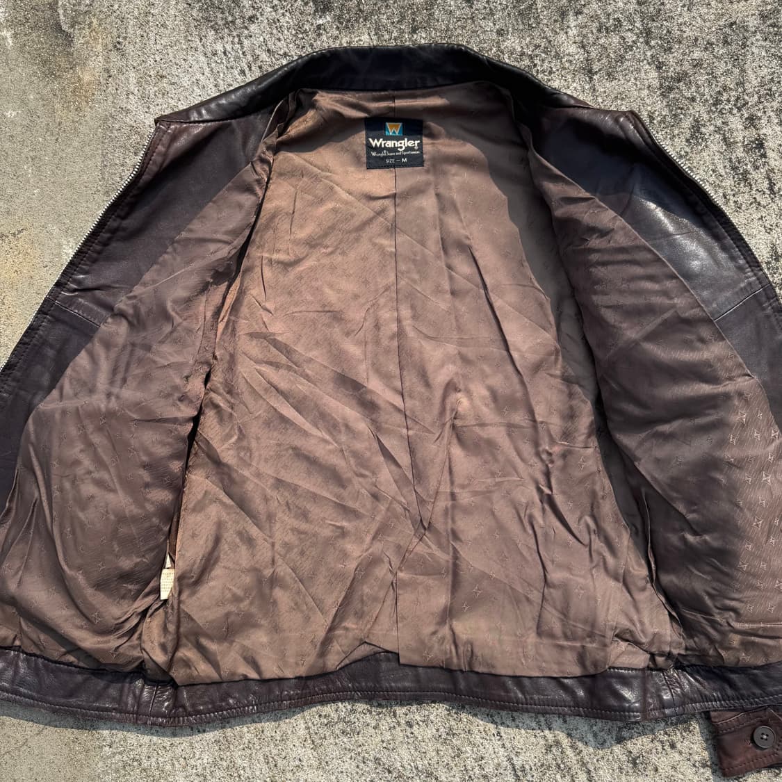 [M] 90s Wrangler 랭글러 가죽 스포츠 자켓 상품이미지3