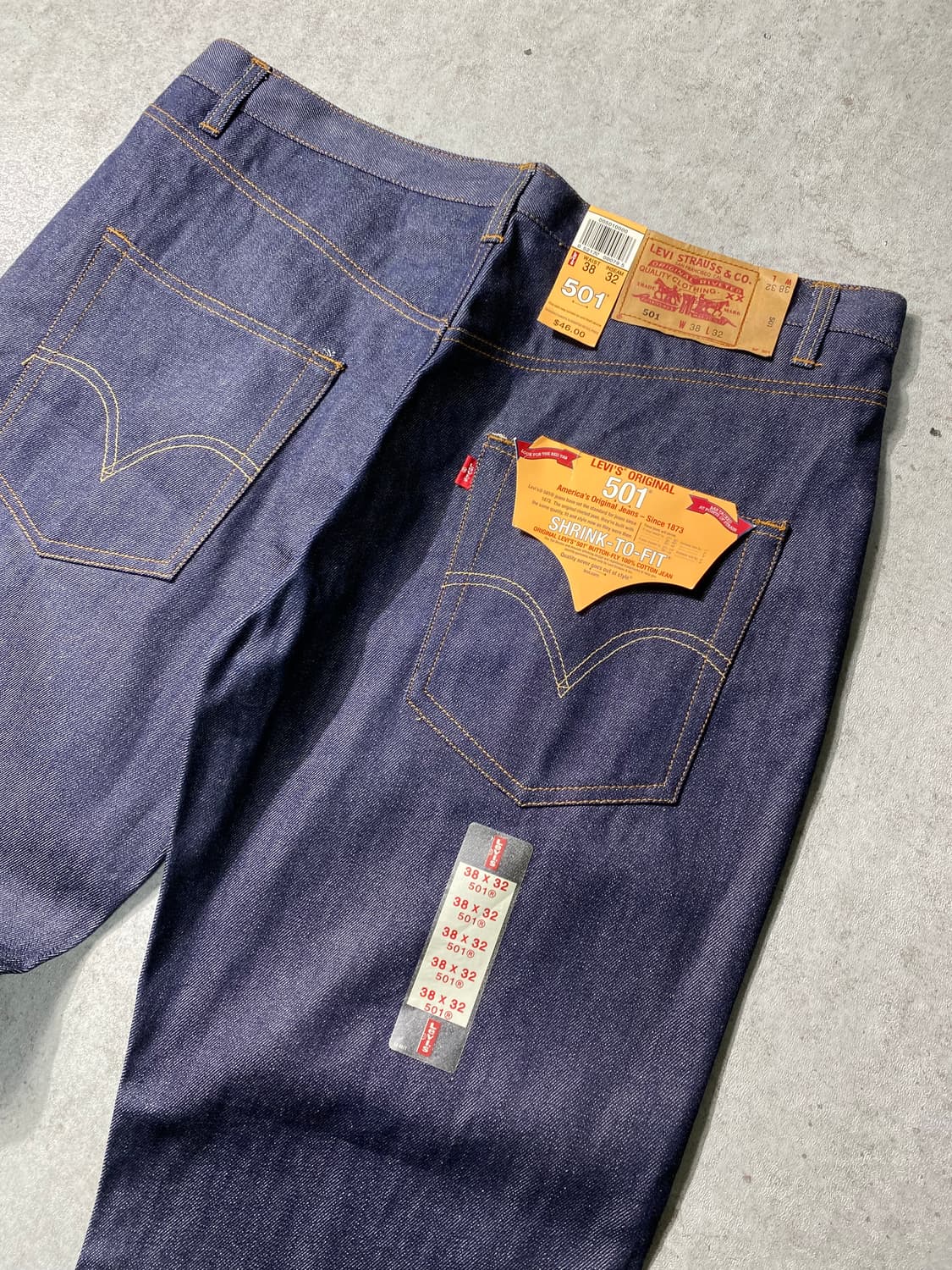 [38x32] 00s Levi's 501 리바이스 데드스탁 데님팬츠 상품이미지3