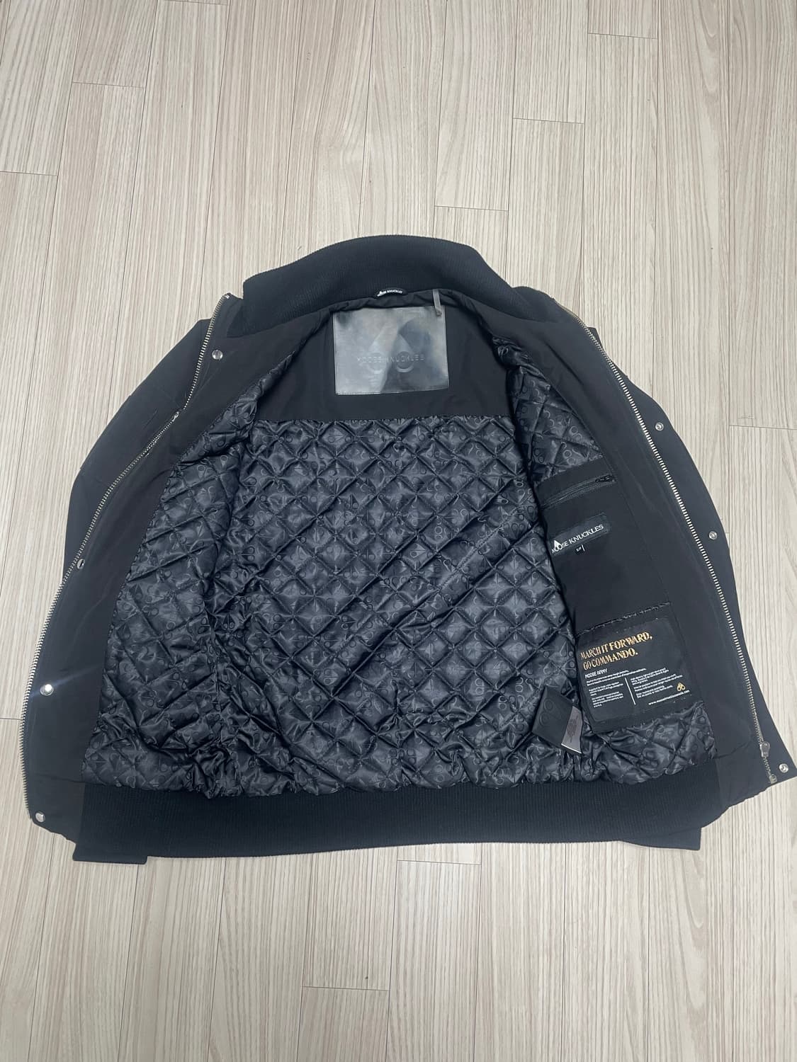 봄점퍼 무스너클 바텔 봄버 자켓 블랙 S 상품이미지3