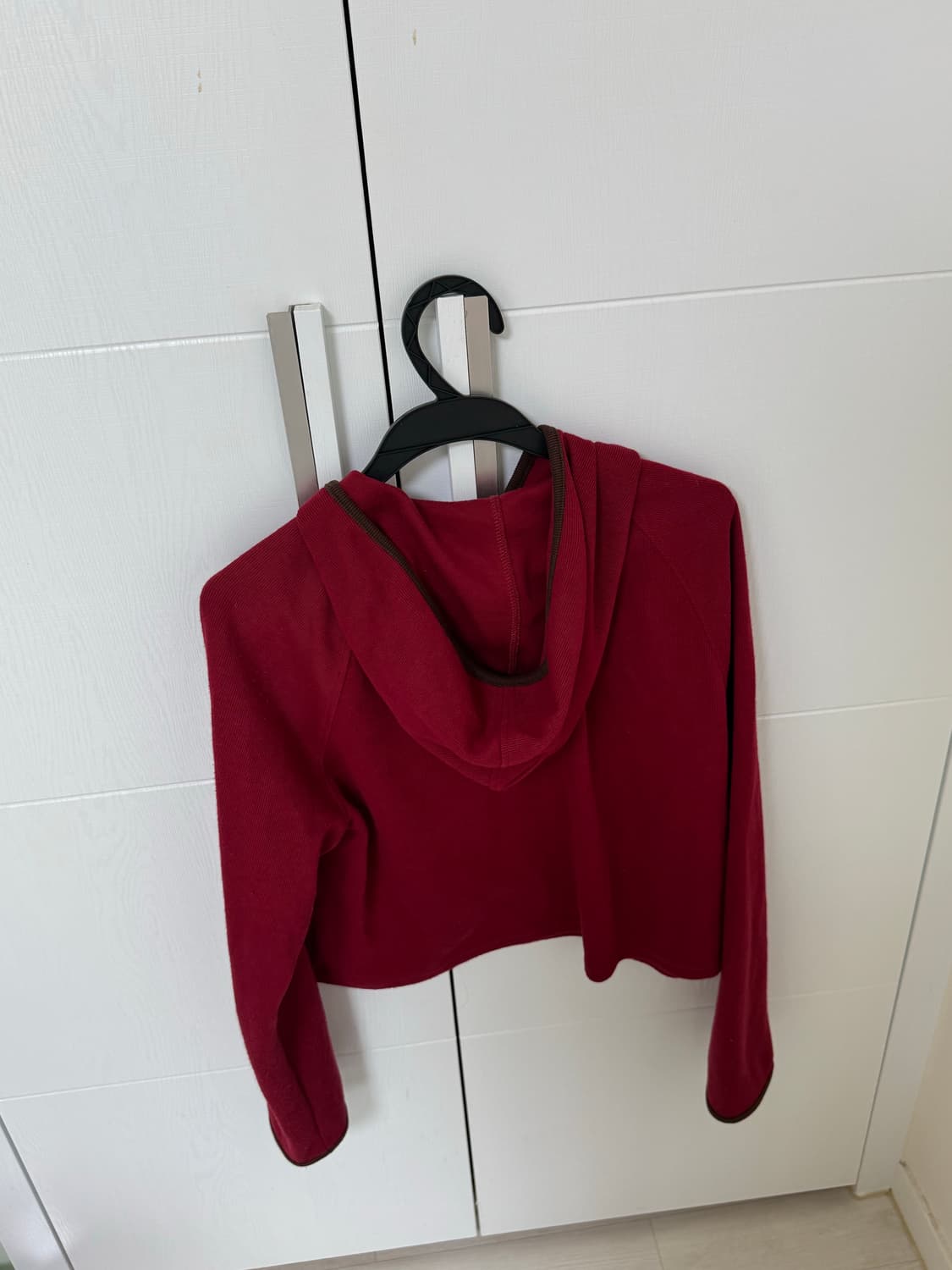 comoninoz W LAYERED HOOD T-SHIRT [RED]  상품이미지3