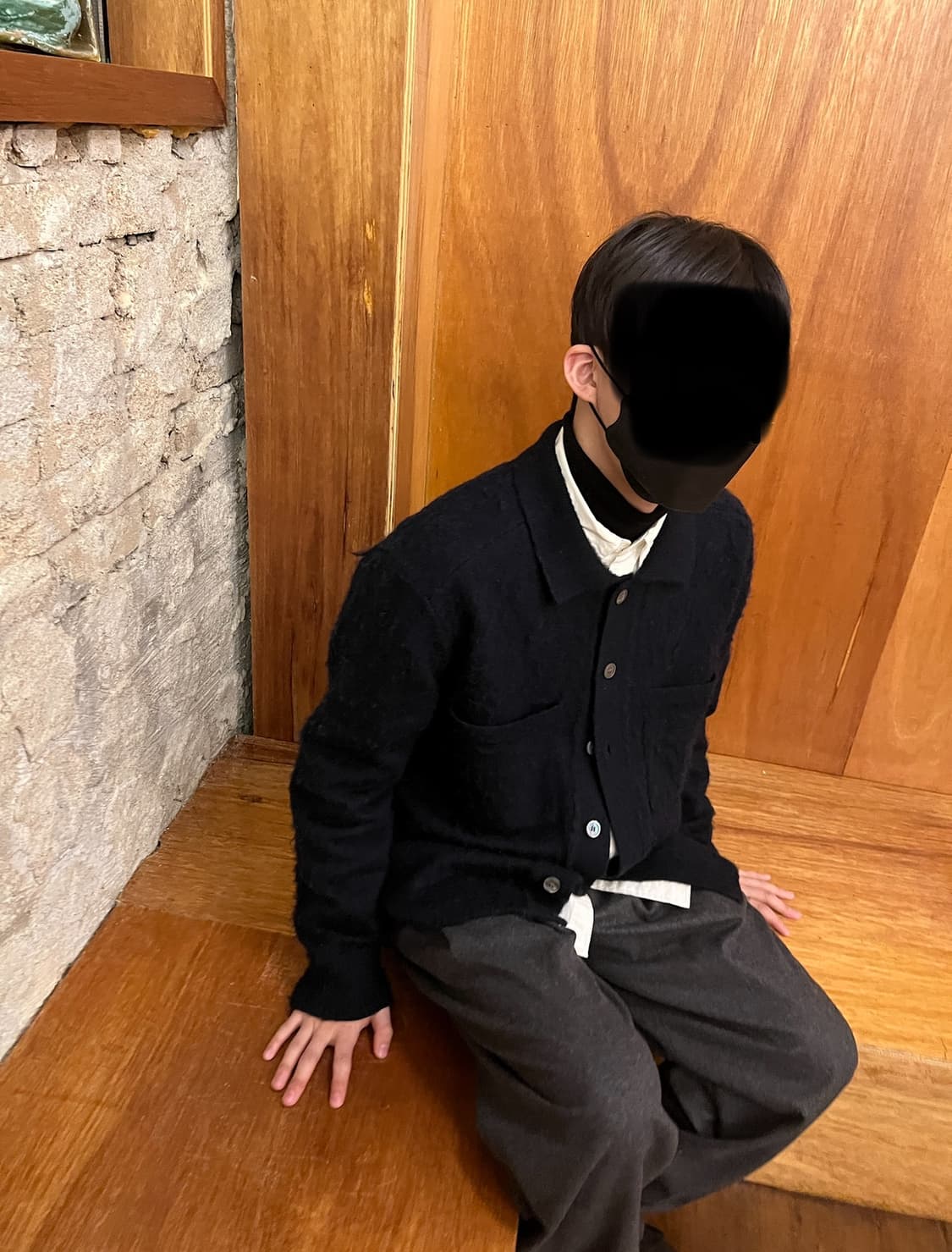 아르켓 울 셔츠 가디건 M 상품이미지10