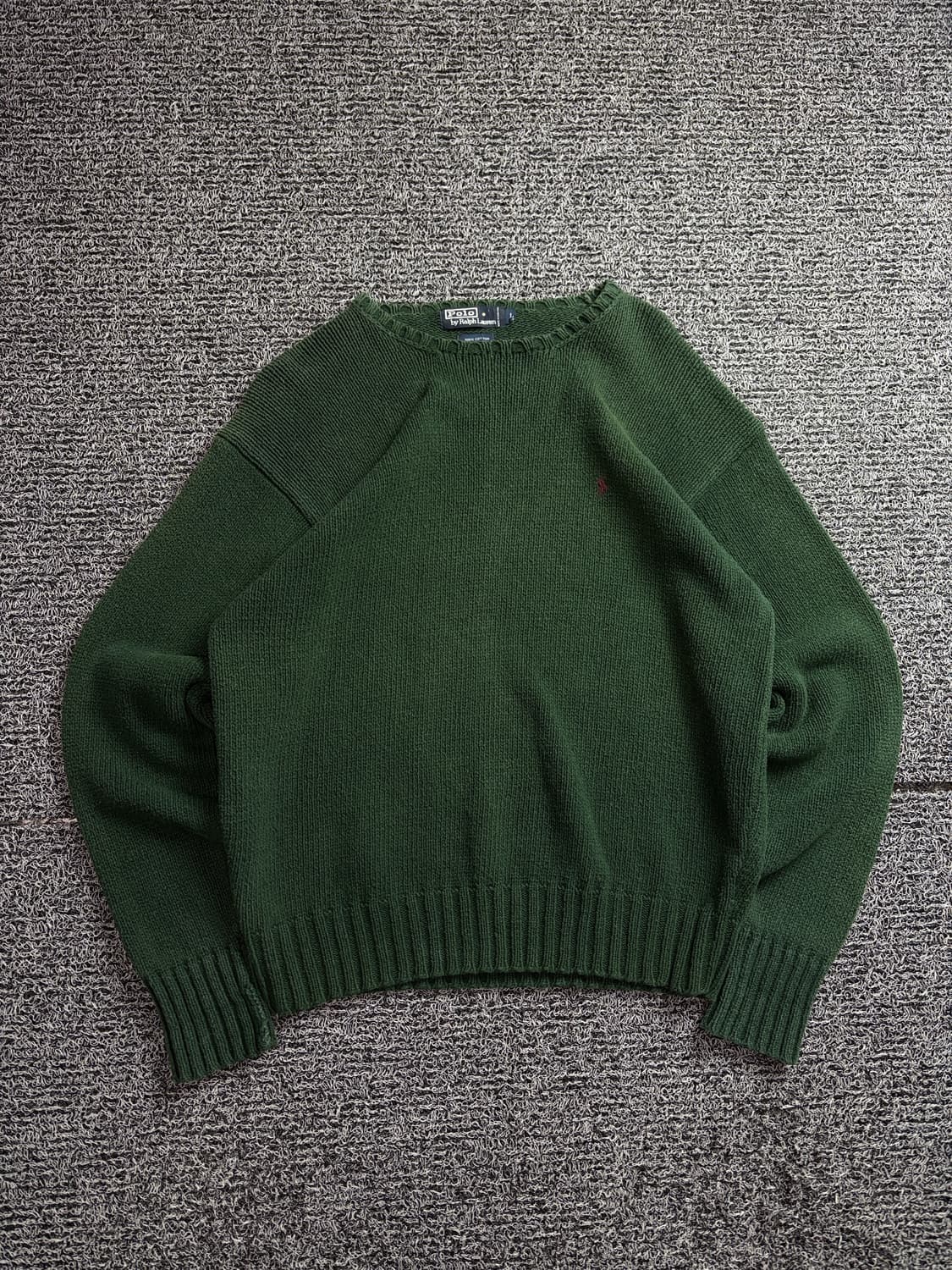 00s 폴로 랄프로렌 아카이브 딥그린 헤비코튼 니트 2321 상품이미지2