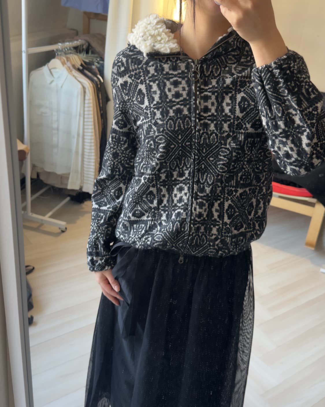 [AHCAHCUM] made in Japan pattern hoodie  상품이미지1