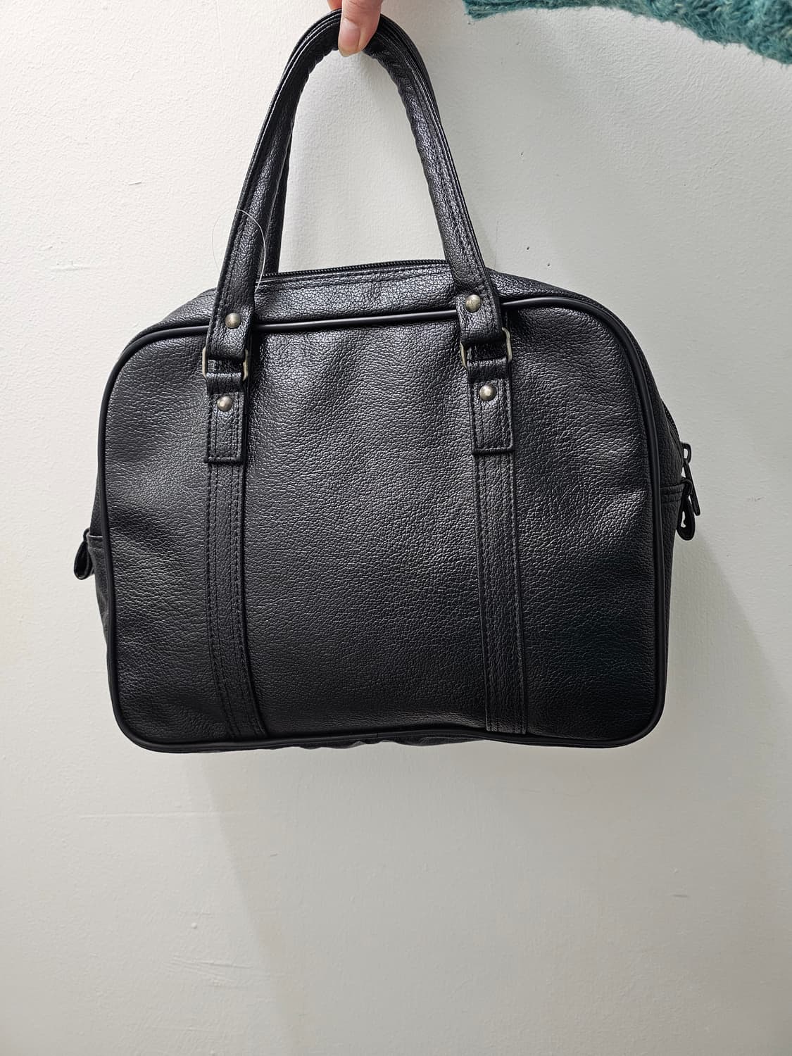 Maruem 블랙 레더 토트백 상품이미지6