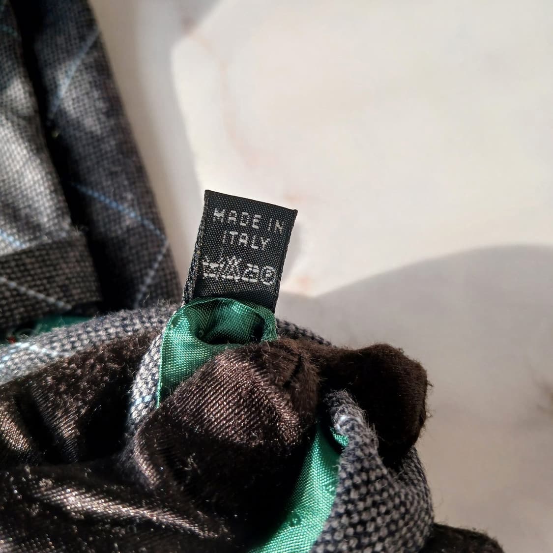 앤드류스타이 울 그레이 체크 넥타이 9.3cm A+등급 A19697 상품이미지10