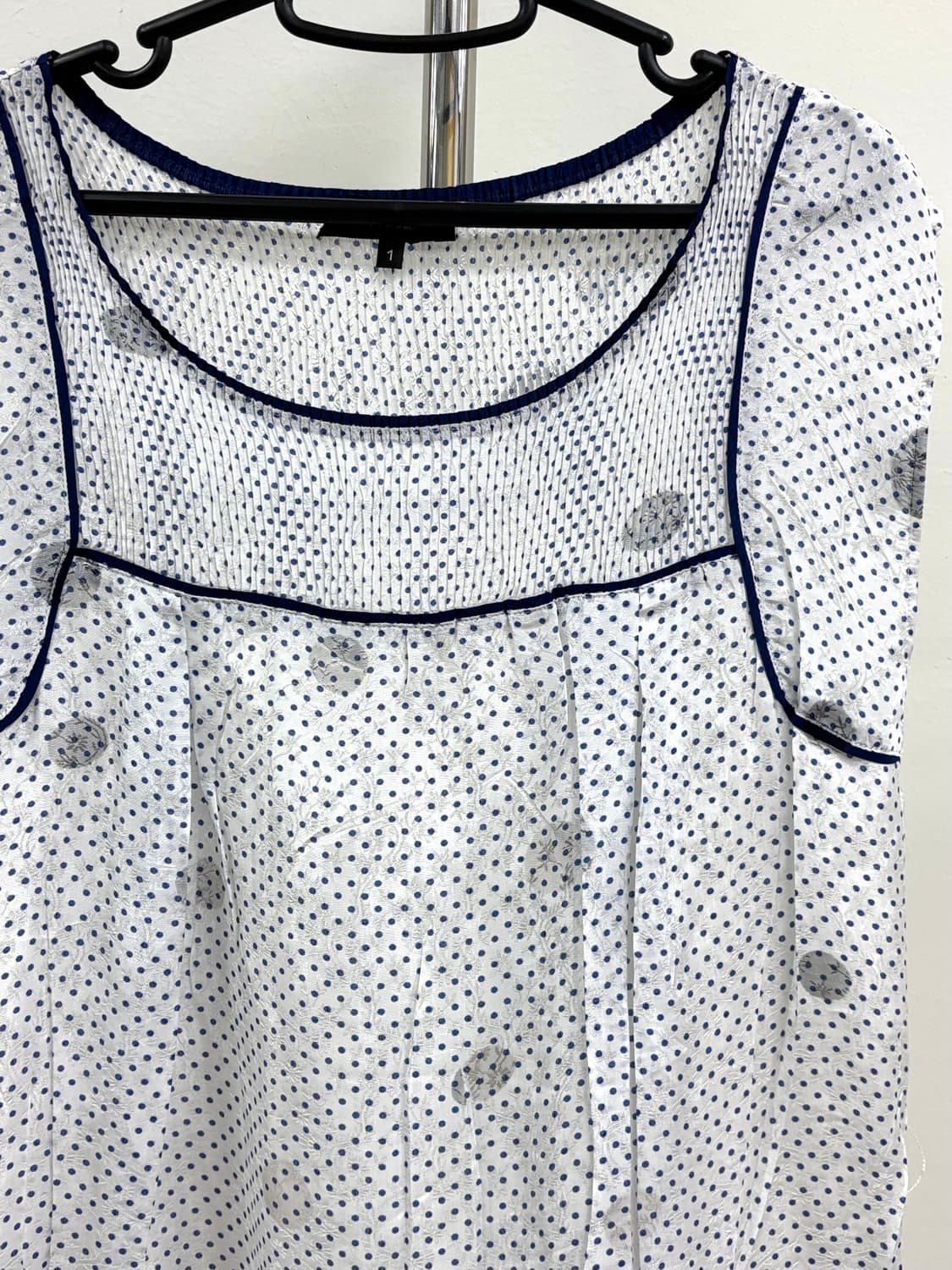 빈티지 화이트 도트 원피스 상품이미지7