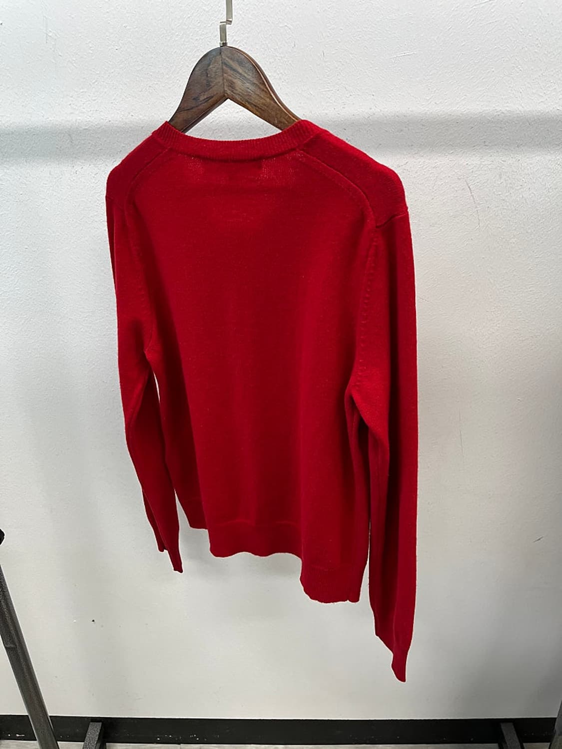 여) 꼼데가르송 레드 울 가디건  상품이미지3