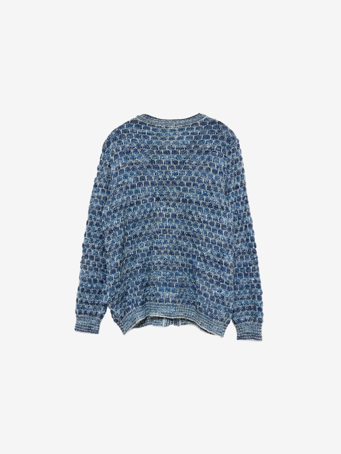 Circular Knit Cardigan - Blue 상품이미지4