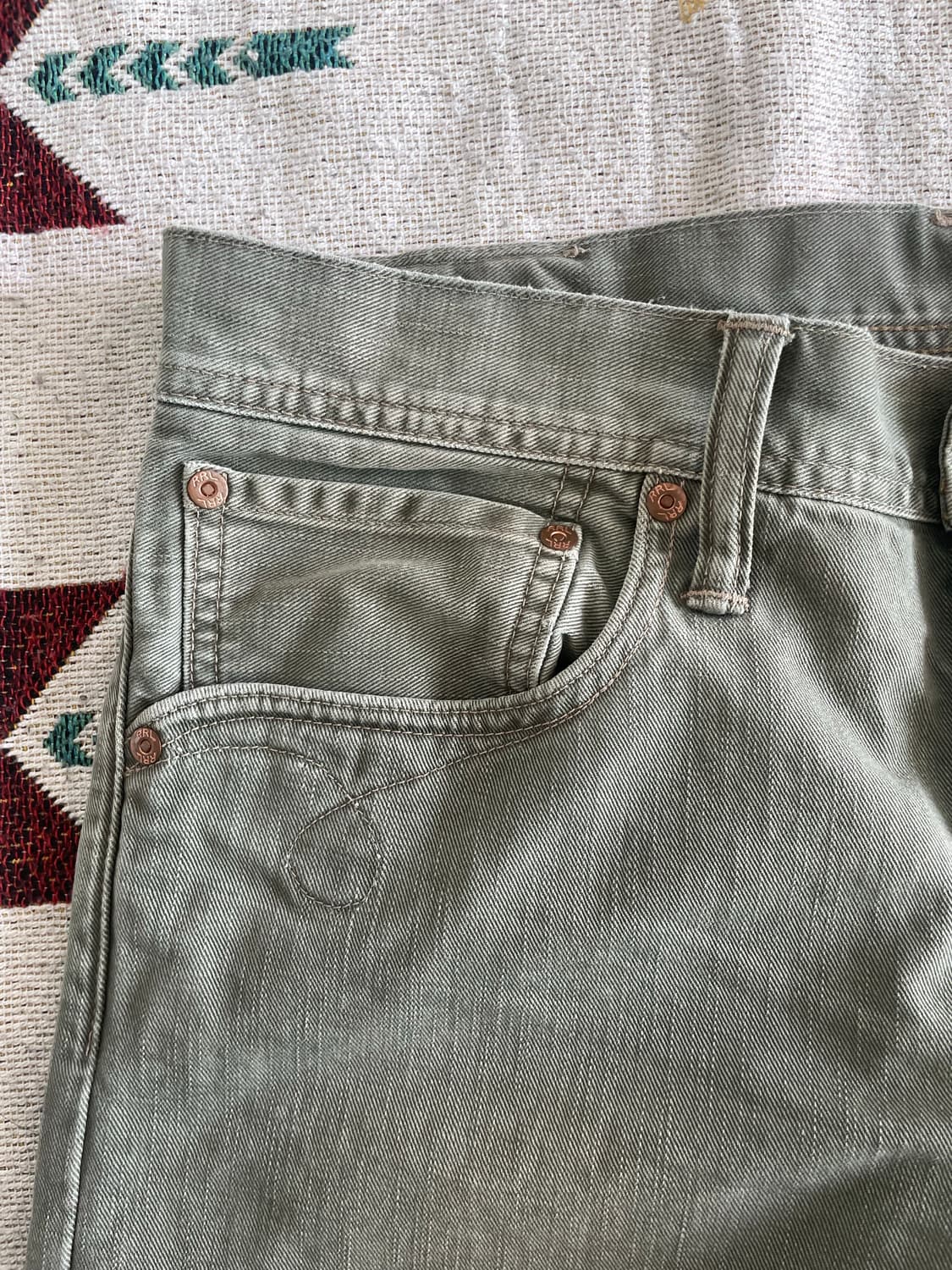 RRL 그린 스트레이트레그 웨스턴 진(32x30) 상품이미지2