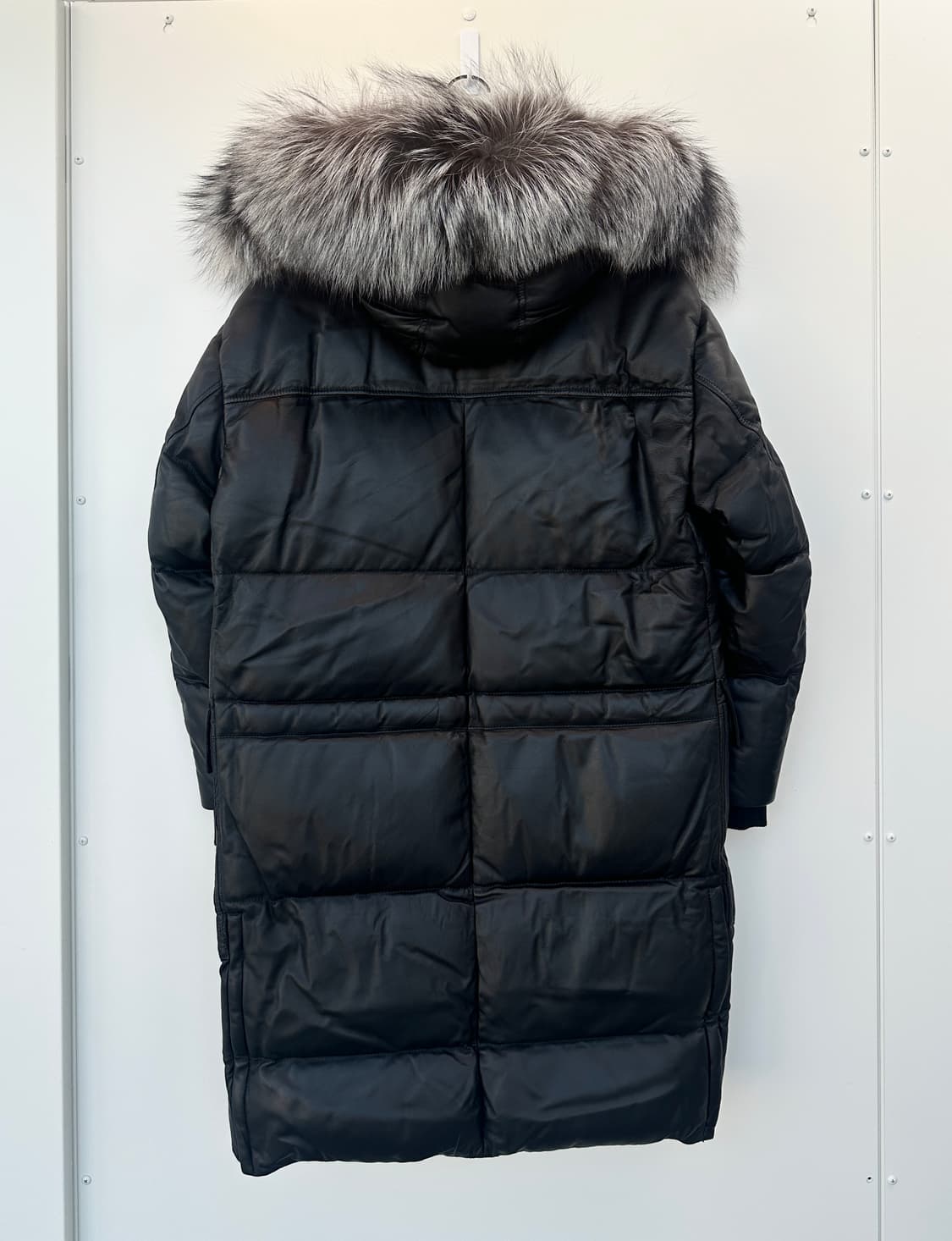 알레그리 천연 양가죽 + 구스다운 롱 패딩 블랙  (50, 민트급) 상품이미지4