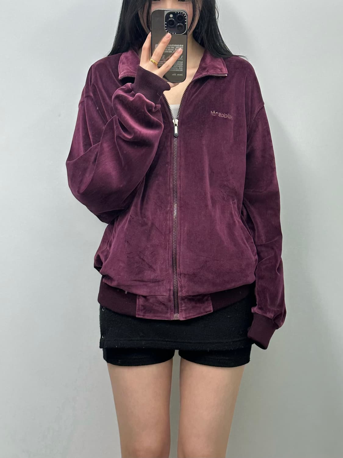 아디다스 90s 벨루어 버건디 트랙탑 져지 상품이미지1