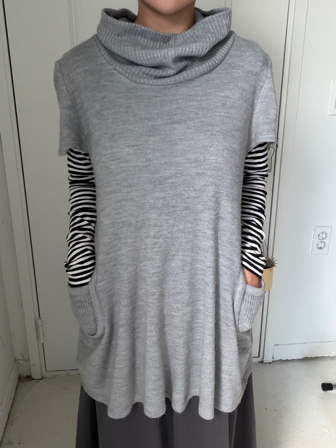 일본빈티지 모리 하구미 레이어드 터틀넥 원피스 상품이미지2