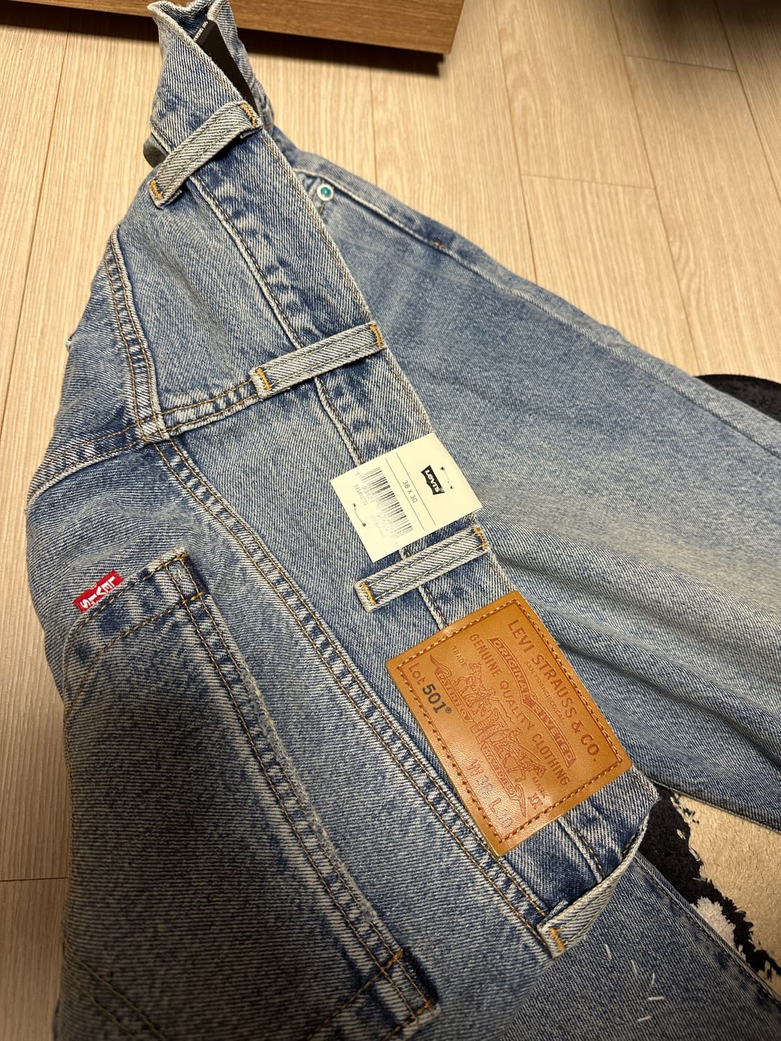 리바이스 501 프리미엄 셀비지 터키석리벳 38x30 상품이미지5