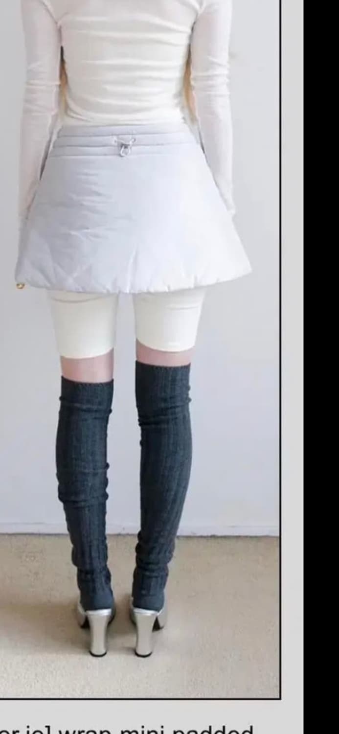 샵페어리 메이드 패딩 미니스커트 그레이 새상품 상품이미지2