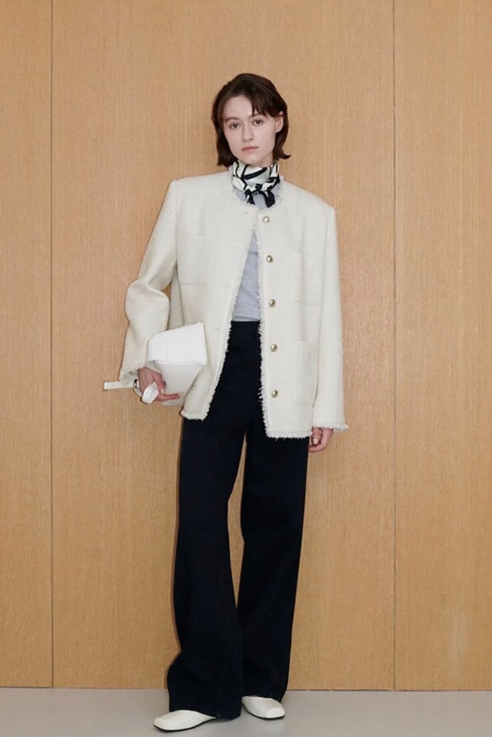 루에브르 Oversized tweed jacket 트위드자켓 크림 상품이미지1