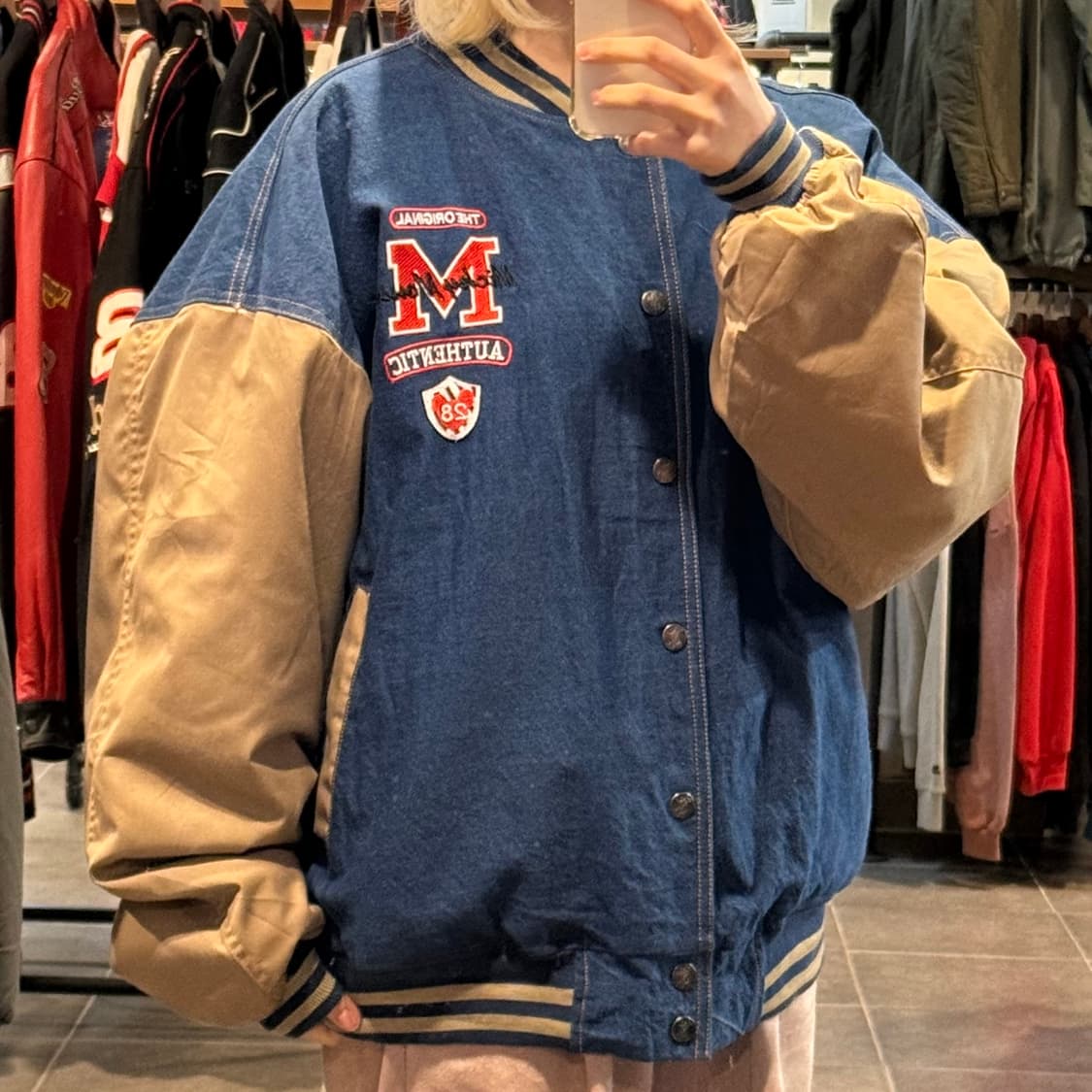 [NO.9] 미키마우스 데님 바시티 자켓 상품이미지3