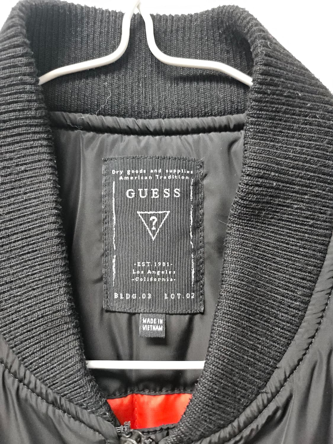 게스] 블랙 항공점퍼 블루종 봄버재킷 상품이미지3