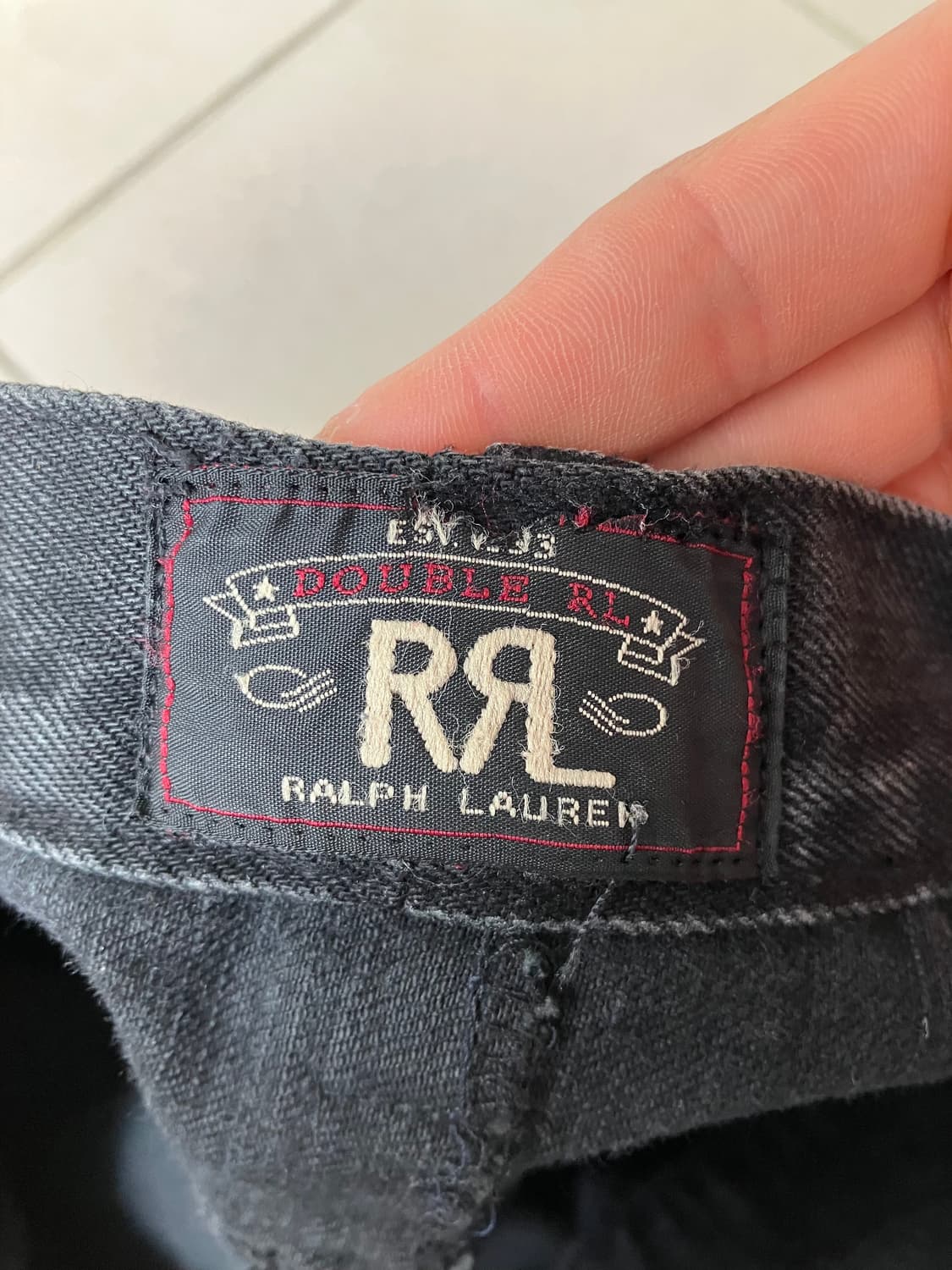 RRL 미국생산 슬림핏 흑청 데님 상품이미지7