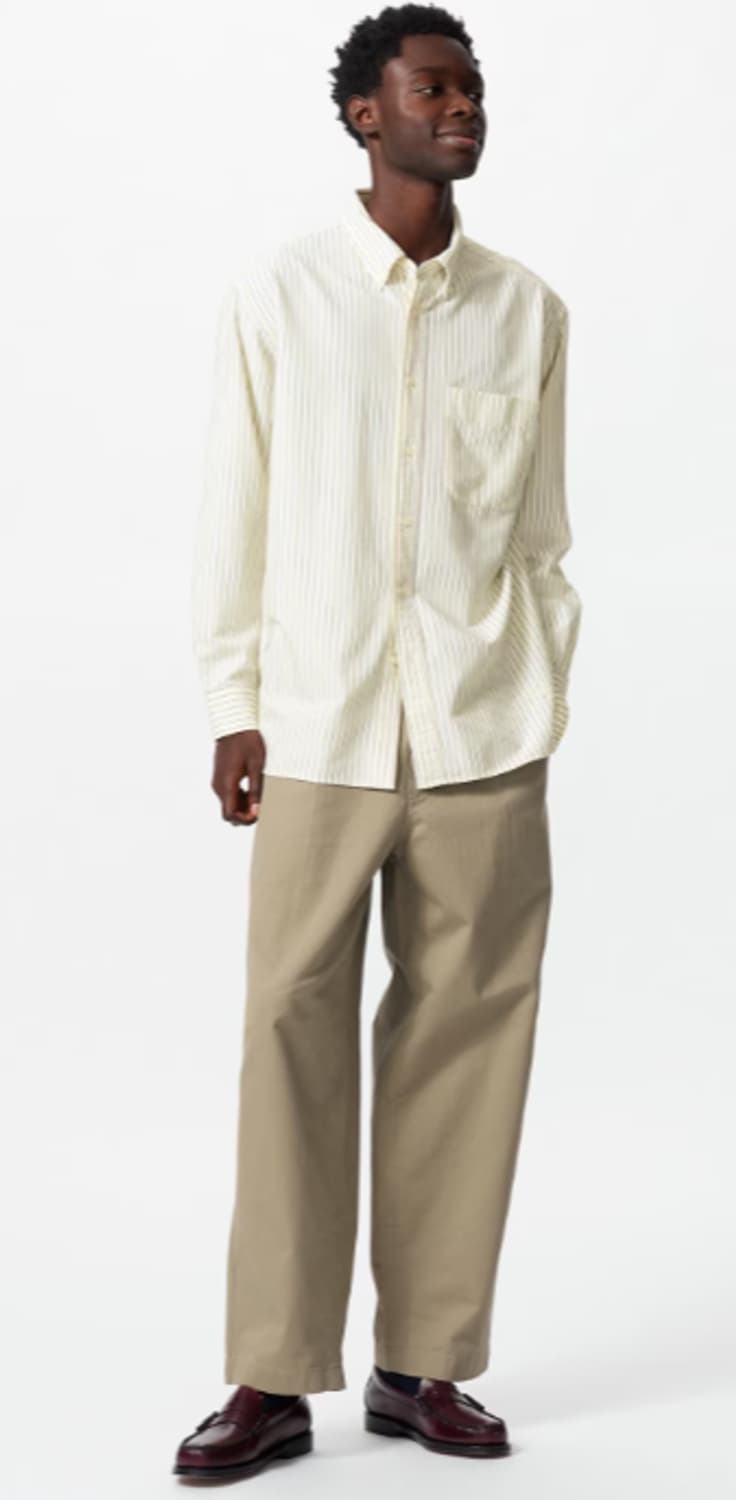 유니클로 JW앤더슨 옥스포드 스프라이트 셔츠 옐로우 M 상품이미지2