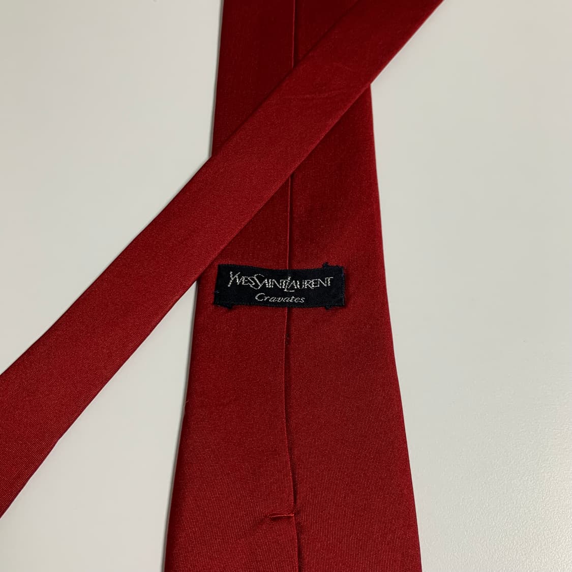 입생로랑(YSL) 심플로고 100실크 명품넥타이 레드컬러 A+등급 상품이미지5