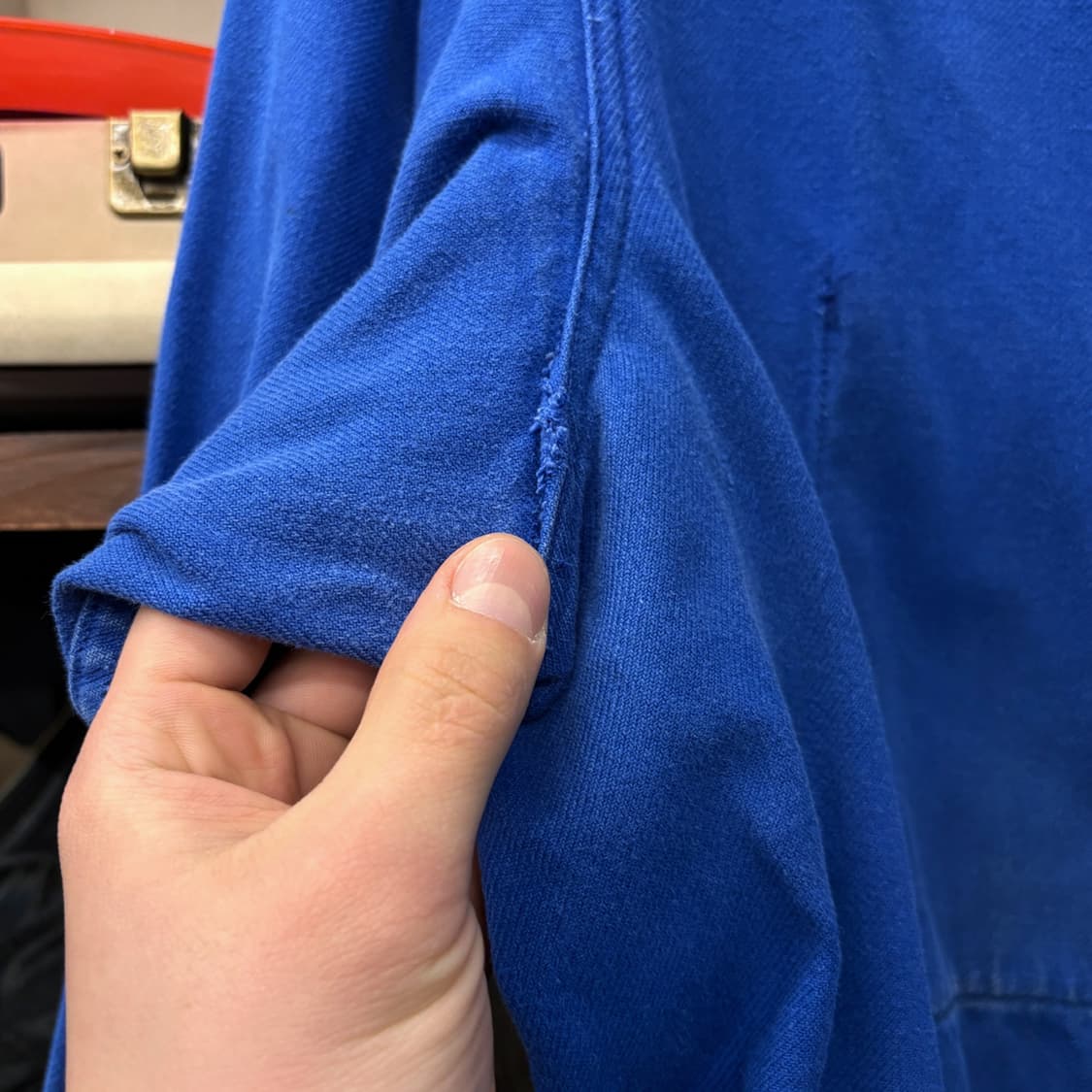 70s 몰스킨 프렌치 워크자켓 프랑스생산 빈티지워싱 3포켓 N673 상품이미지5