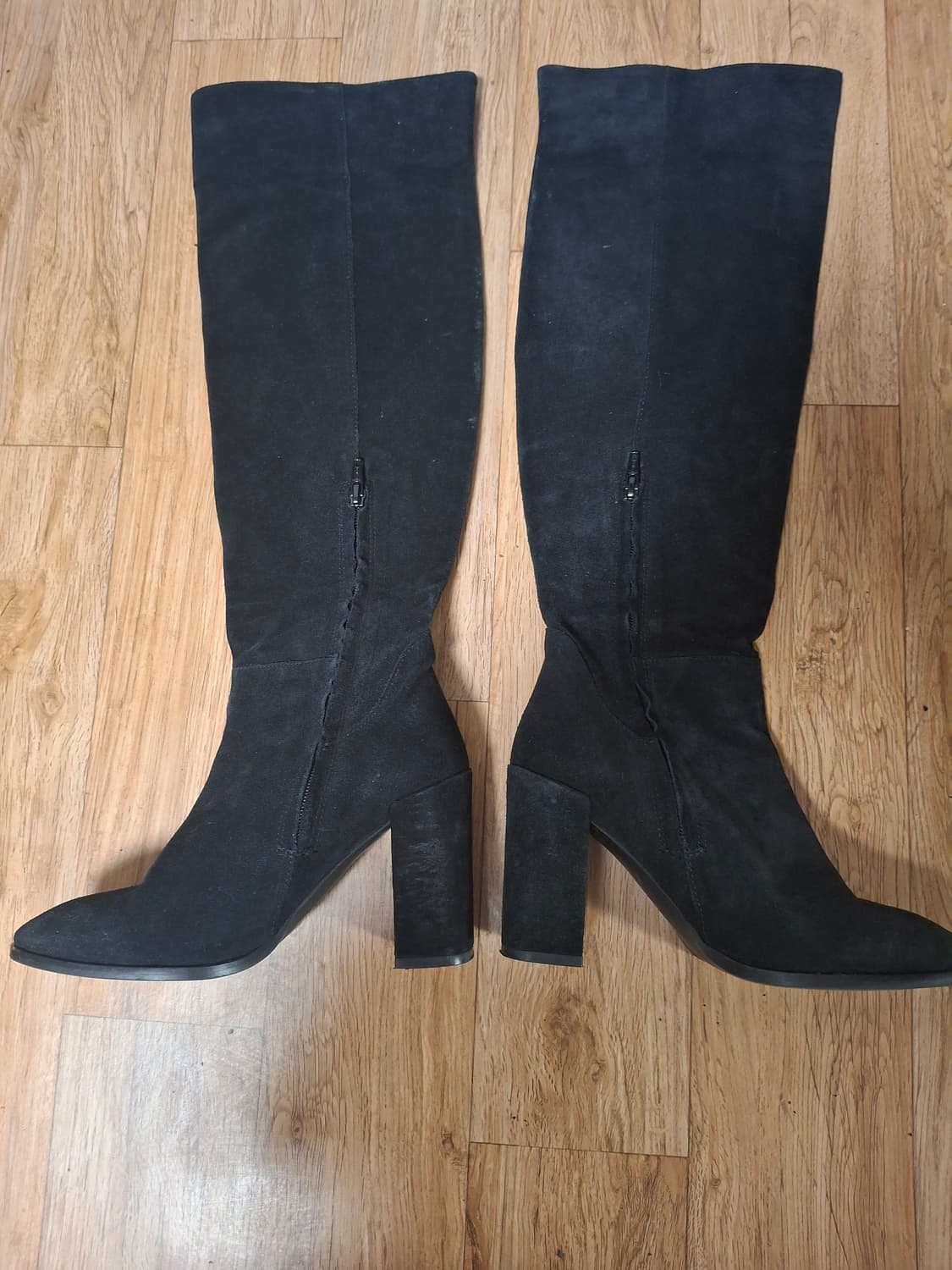 자라 블랙 스웨이드 롱부츠 상품이미지2