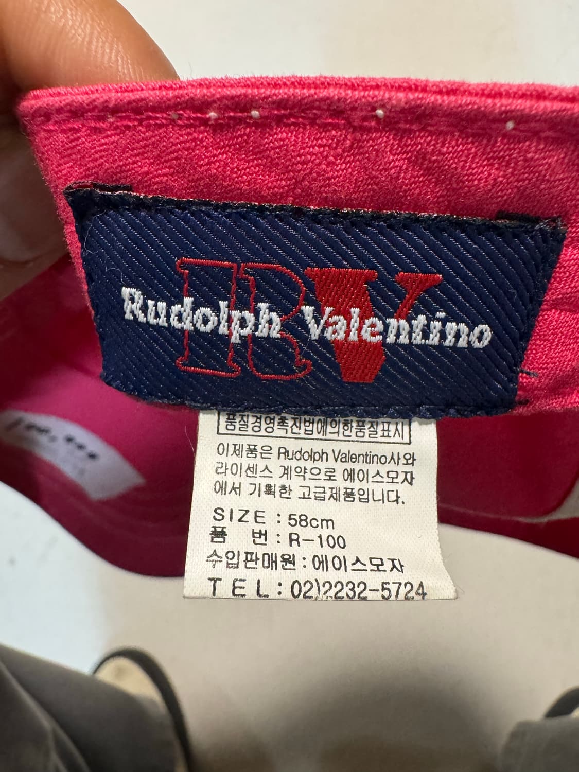 루돌프 발렌티노 빈티지 볼캡 핑크 모자 스냅백 캠프캡 트러커캡 상품이미지4