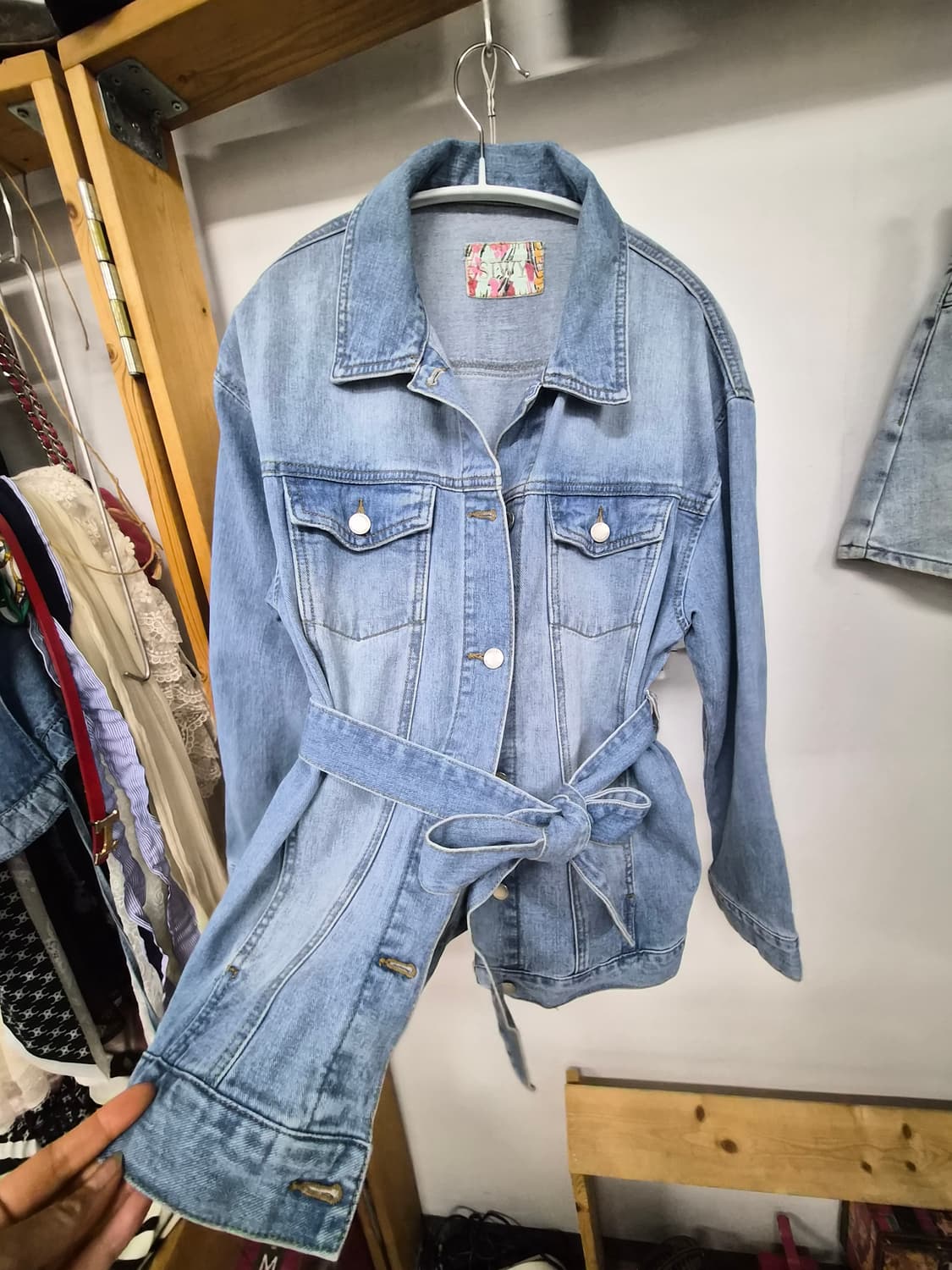 씨위 벨티드 데님자켓 상품이미지3